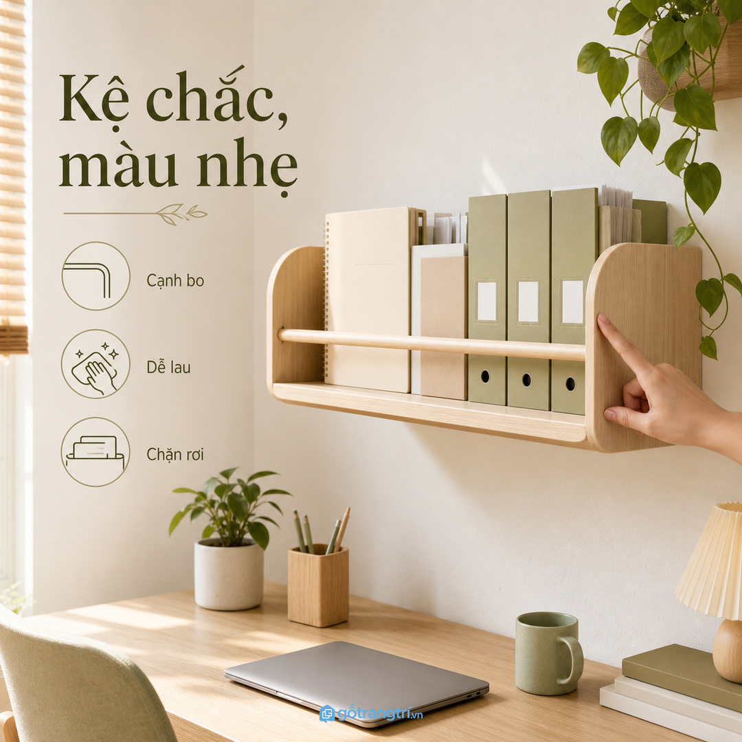Chọn vật liệu, màu sắc và chi tiết an toàn cho kệ treo
