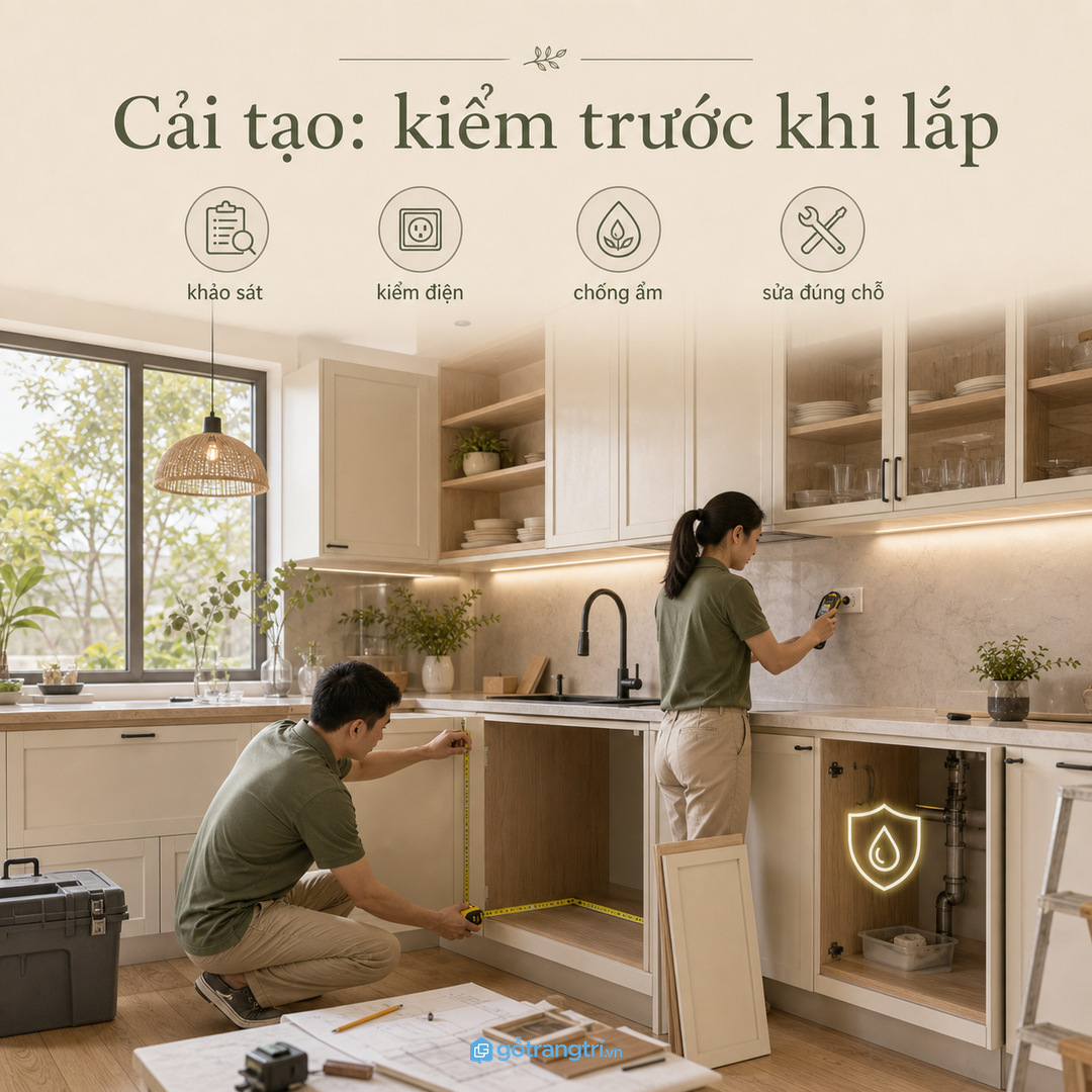 Khoang sấy bát nên gần khu rửa nhưng không làm vướng chậu