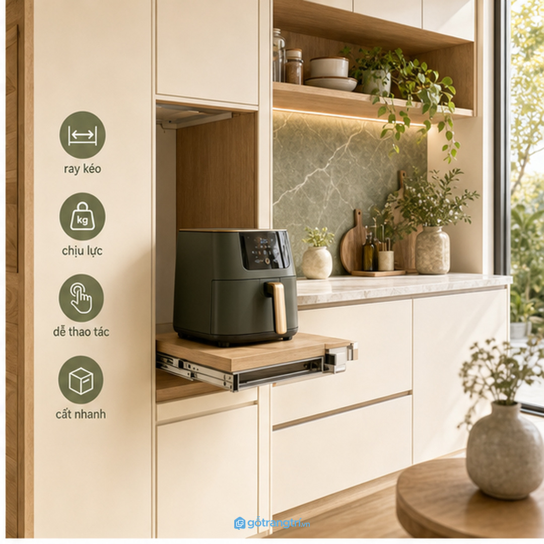 Khe thoáng sau khoang giúp giảm bí nóng khi cất thiết bị