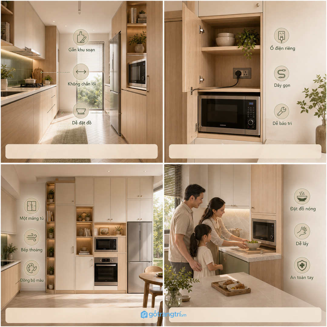 Ổ điện và khe thoáng cần được tính trước khi sản xuất tủ