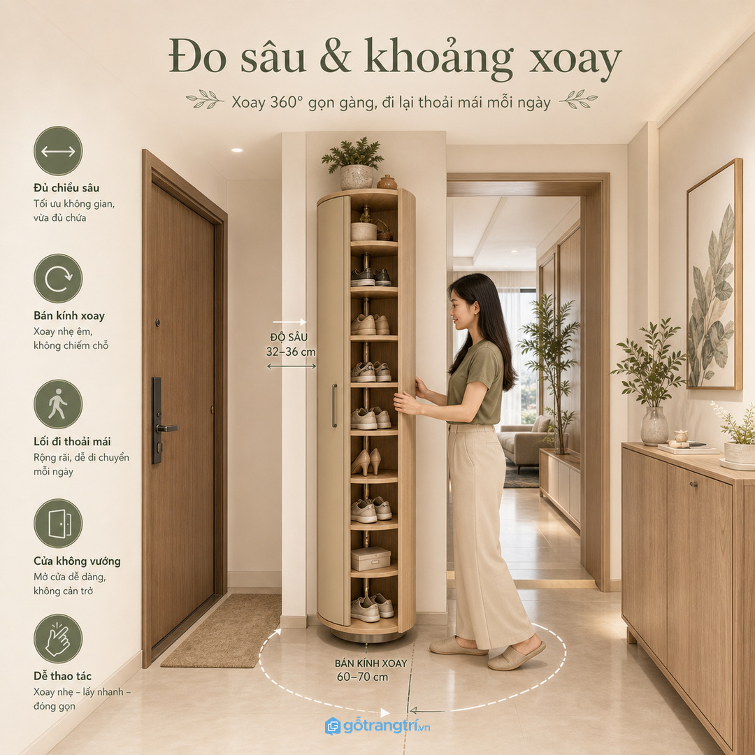 Kết hợp gương, ghế ngồi và hộc nhỏ để lối vào tiện hơn