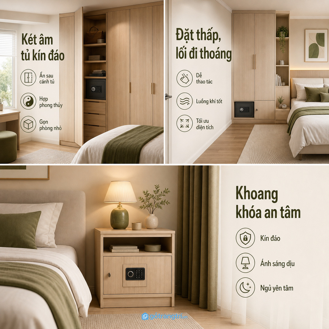 Giữ màu tủ nhẹ để phòng ngủ nhỏ không bị nặng