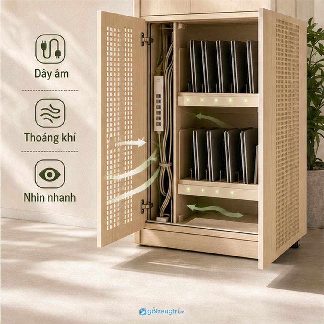 Giấu dây, chừa thoáng và chọn cánh dễ quan sát