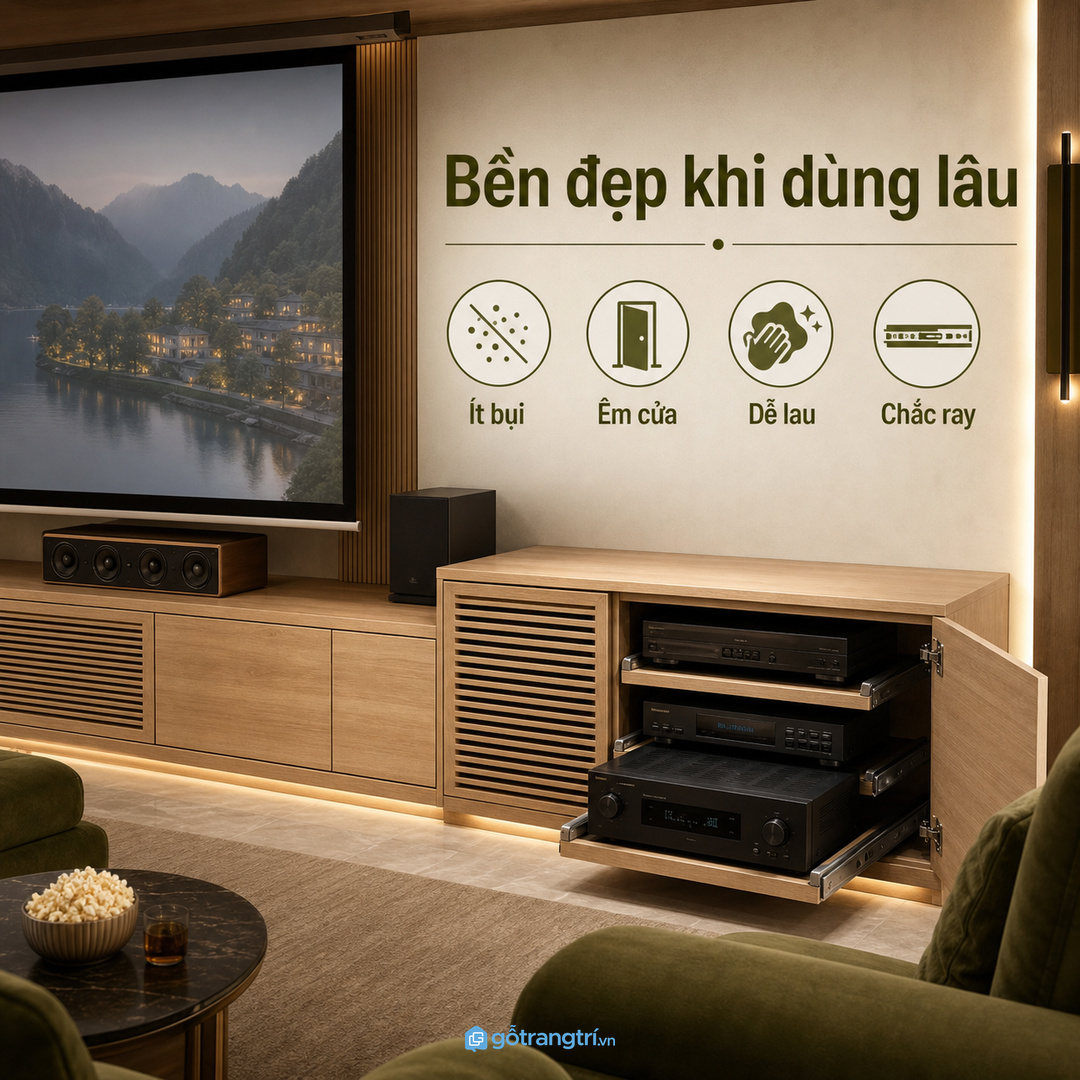 Vật liệu, cánh tủ và ray kéo phải bền khi mở kiểm tra nhiều lần