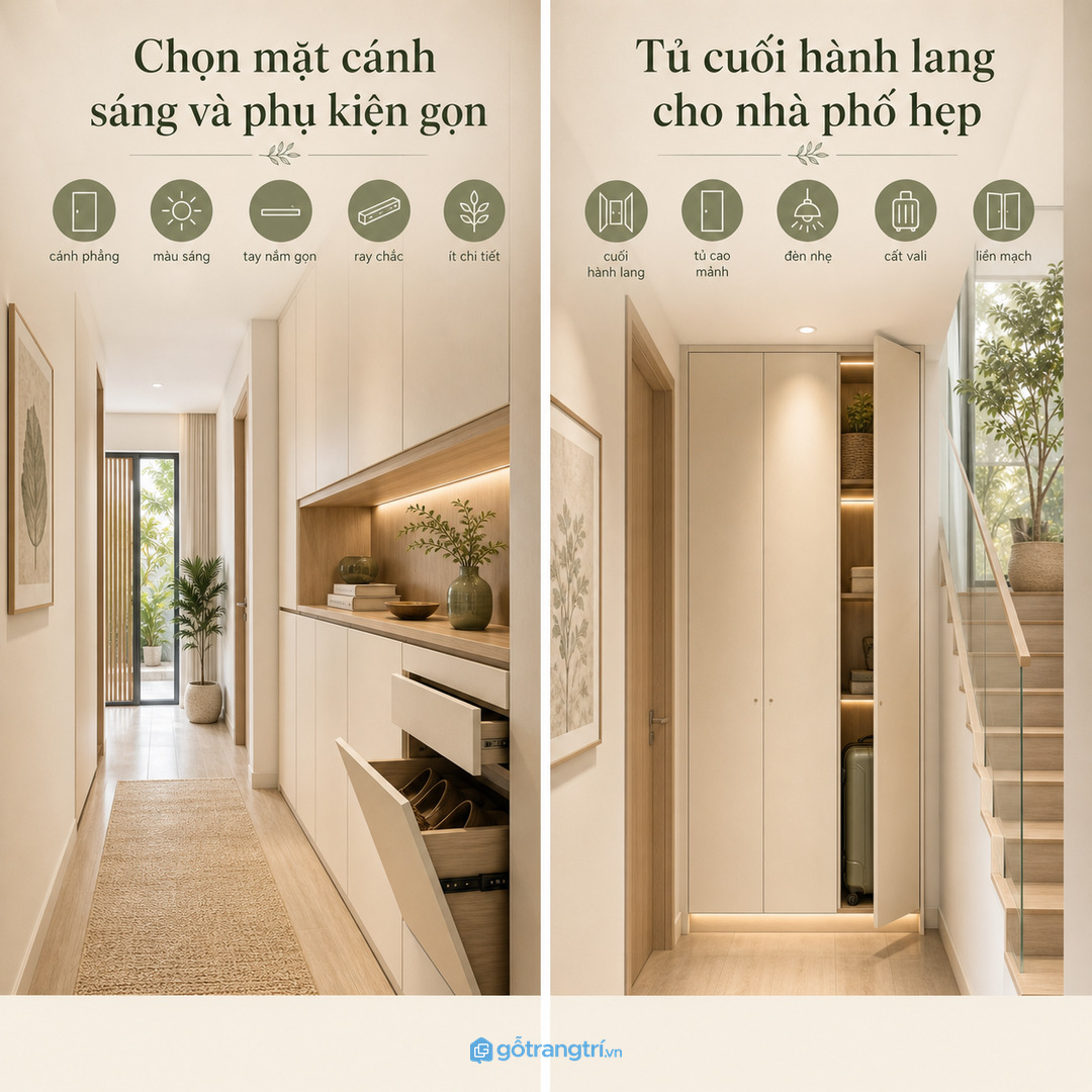Chọn mặt cánh sáng và phụ kiện gọn
