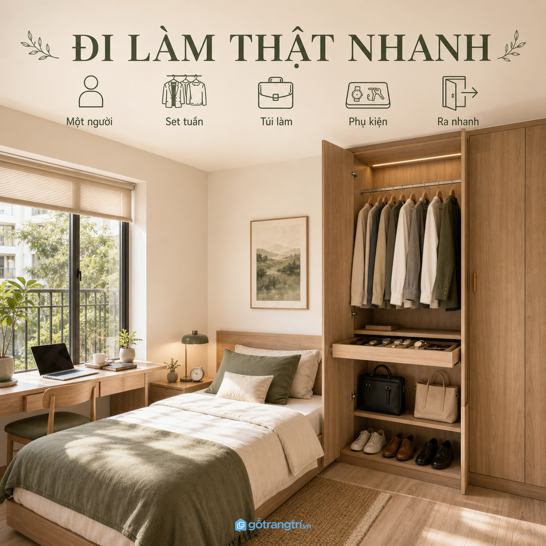 Người độc thân cần tuyến đồ đi làm thật nhanh