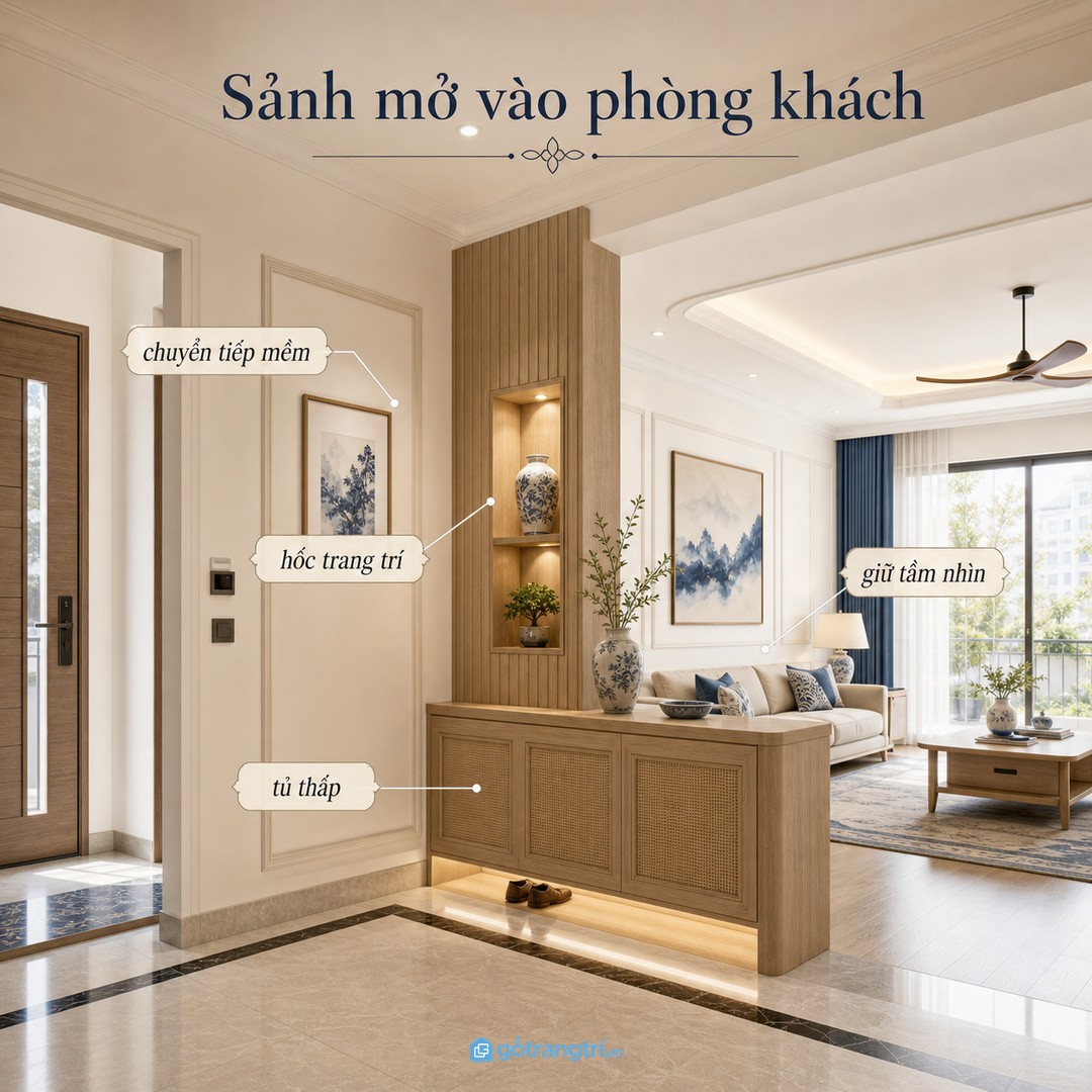 Nhà ống hẹp hợp tủ console mỏng, mặt phẳng và giữ lối đi rõ