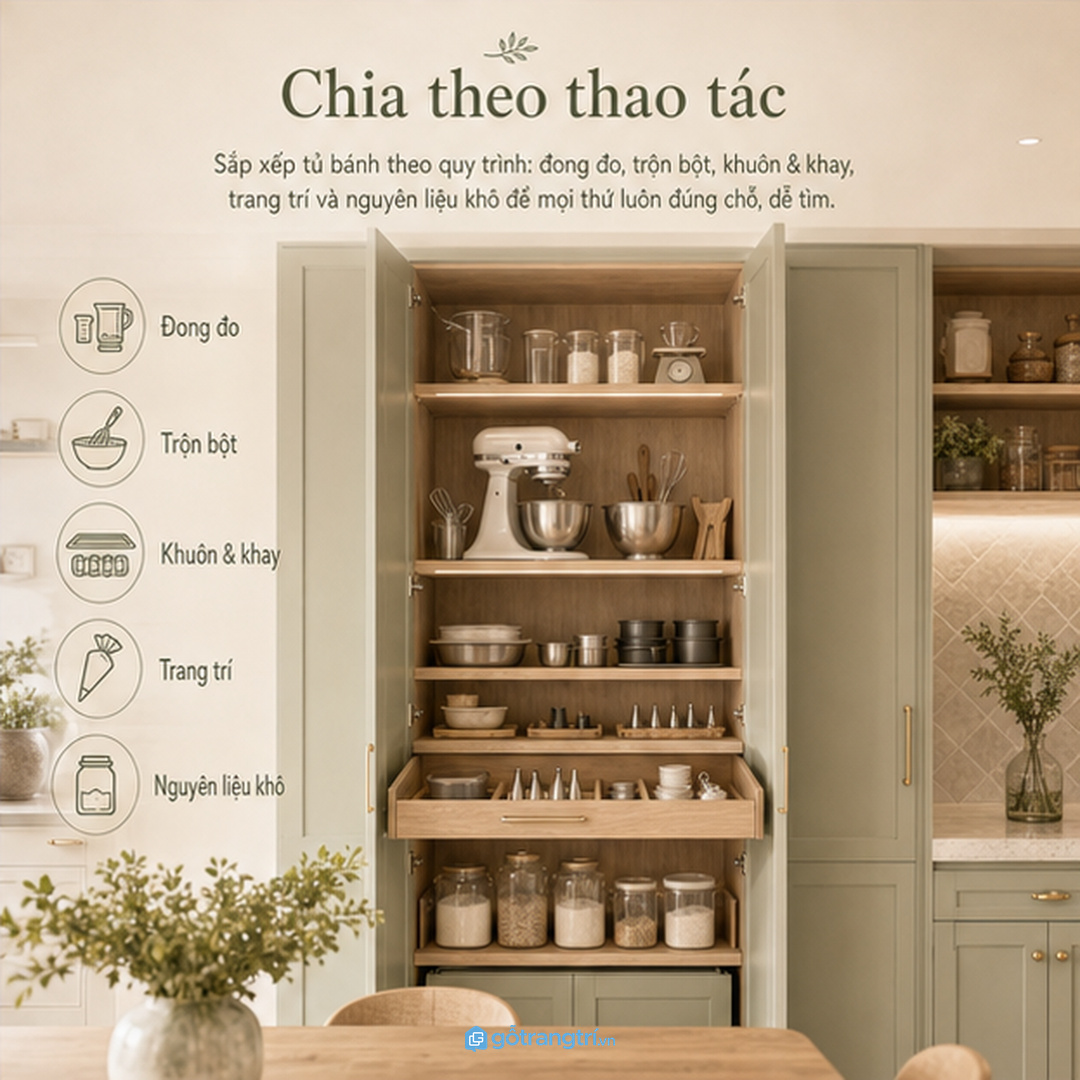 Nhà có trẻ nhỏ cần khoang cao cho thiết bị điện và đồ dễ vỡ