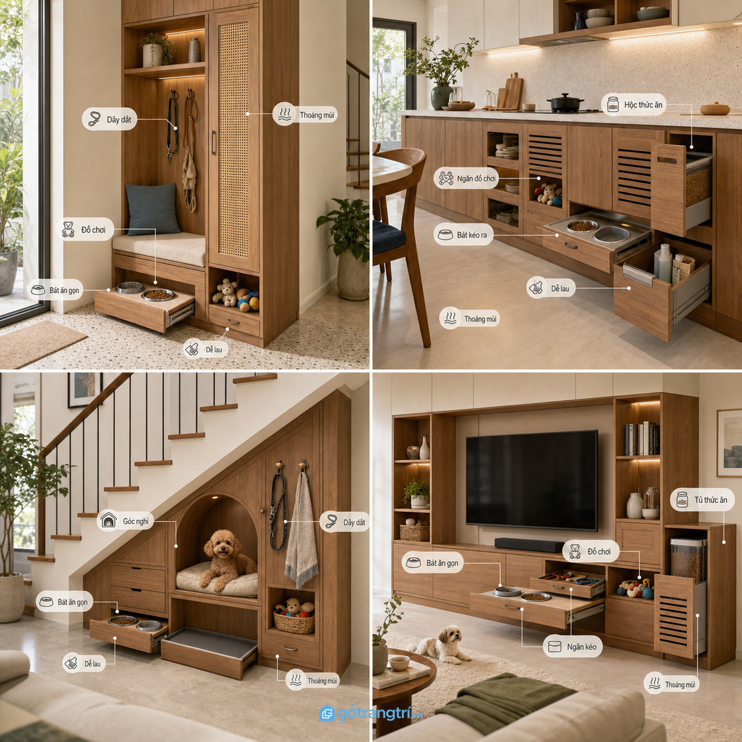 Nhà phố có lối vào nhỏ cần cất dây dắt và khăn lau chân