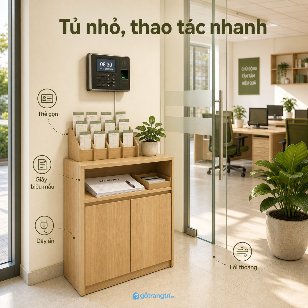 Văn phòng 5-15 người cần tủ nhỏ, thao tác nhanh