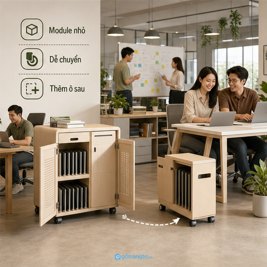 Văn phòng startup cần tủ nhỏ, linh hoạt và dễ mở rộng