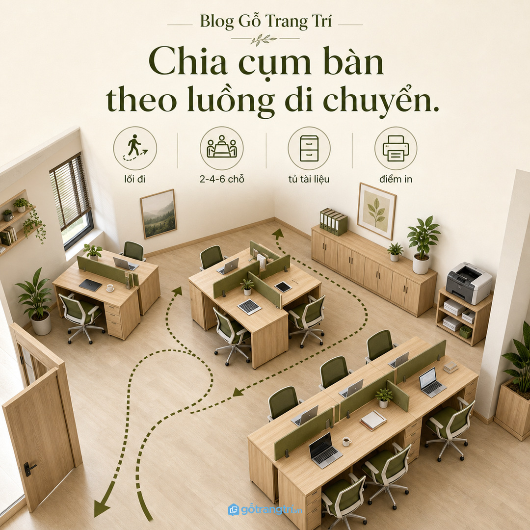 Văn phòng thuê cần bàn dễ chuyển địa điểm