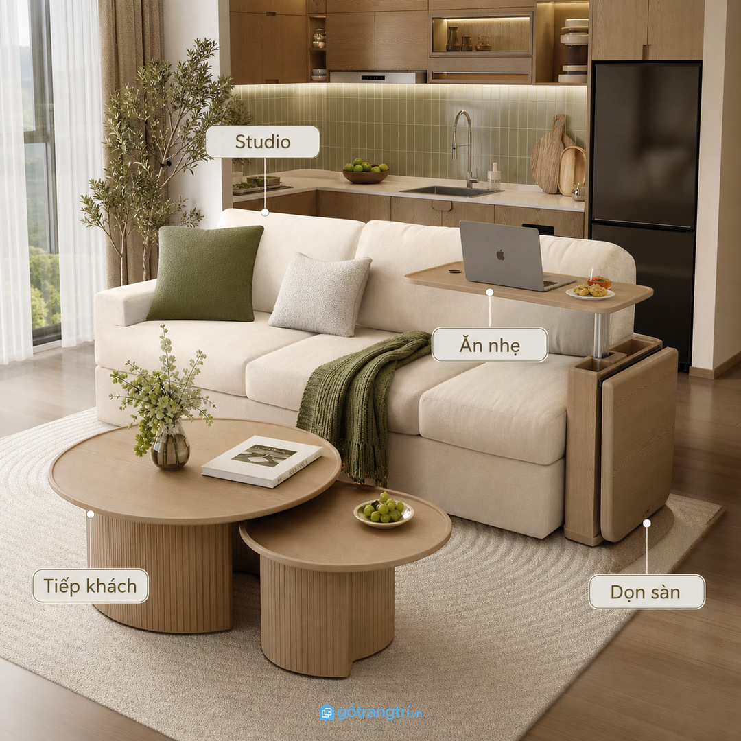 Nhà có trẻ nhỏ cần cạnh bo và mặt bàn dễ dọn