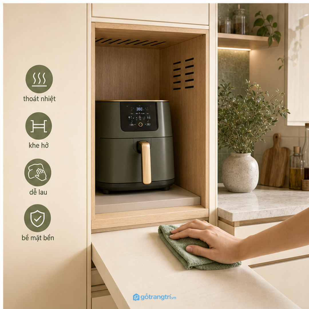 Căn hộ nhỏ cần giấu thiết bị nhưng vẫn giữ thao tác nhanh