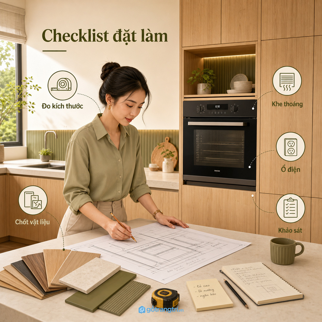 Gia đình dùng lò thường xuyên cần chỗ đặt đồ nóng cạnh khoang lò