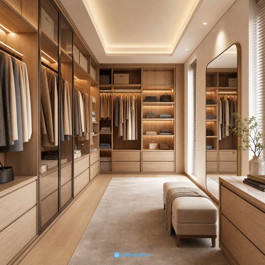 Gia chủ nhiều phụ kiện cần ngăn kéo chia ô, khoang túi và khu giày rõ ràng