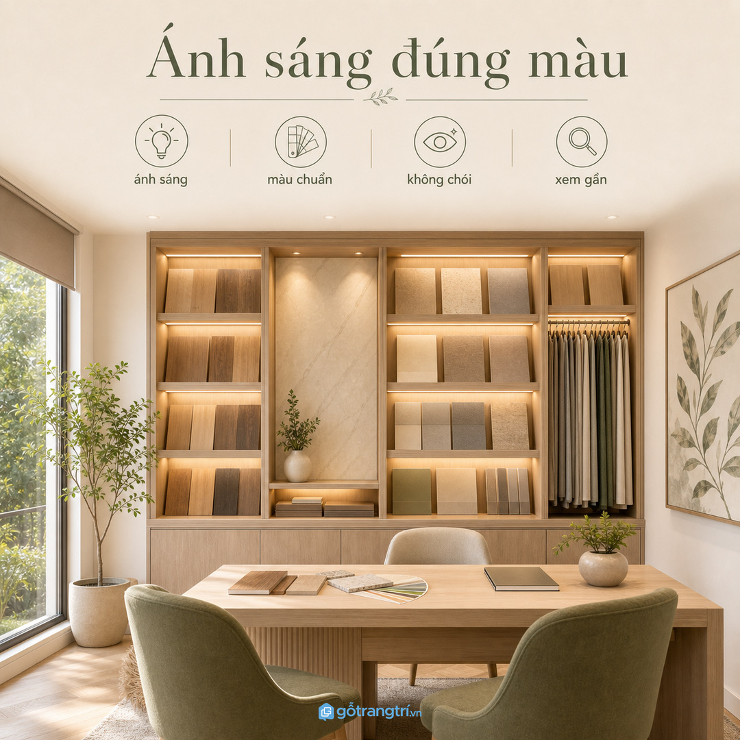 Phòng làm việc chủ xưởng cần tủ mẫu kiêm hồ sơ báo giá