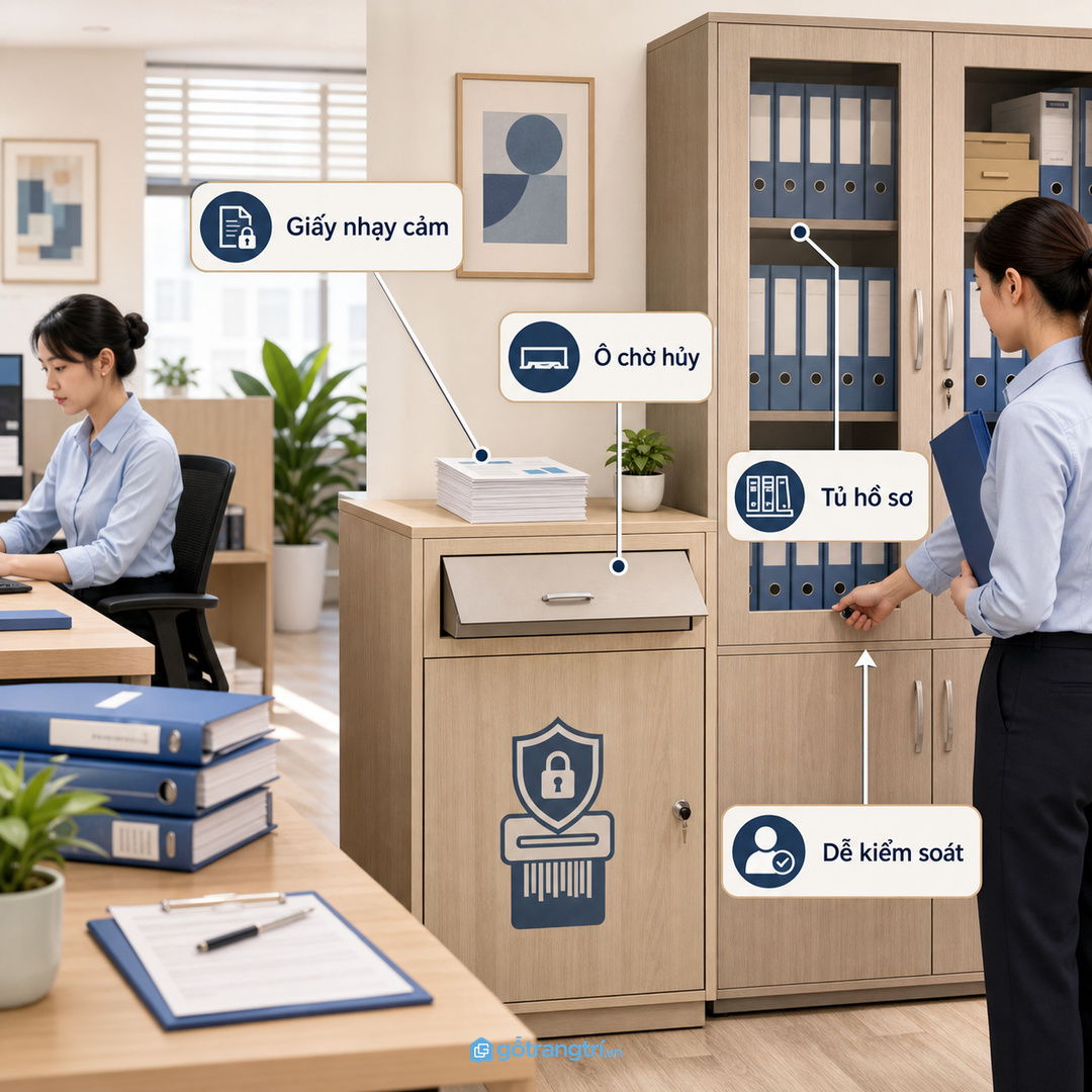 Văn phòng kế toán cần tủ kín đáo và dễ kiểm soát giấy nhạy cảm