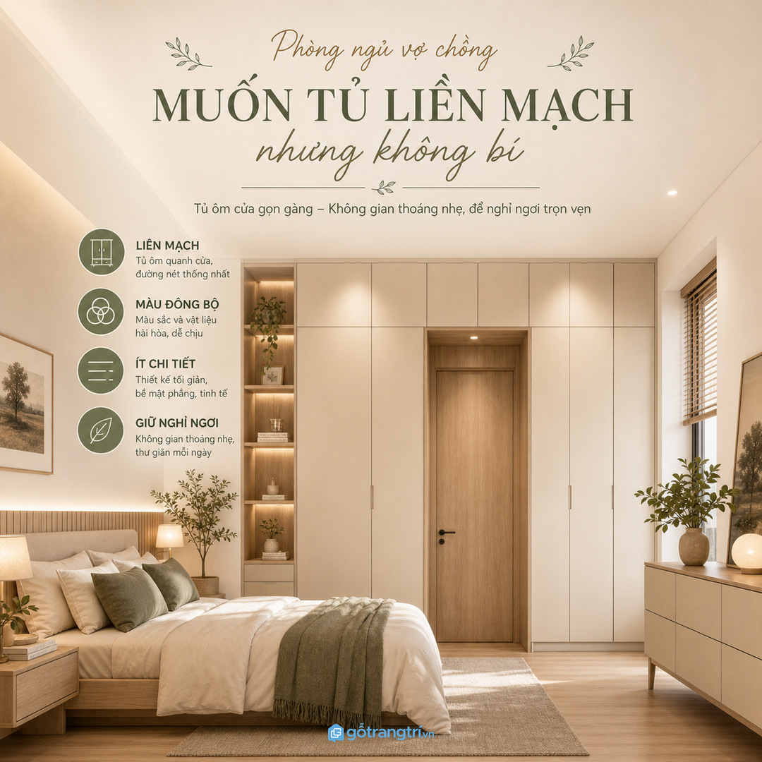 Phòng ngủ căn hộ cần thêm kho vali và chăn ga