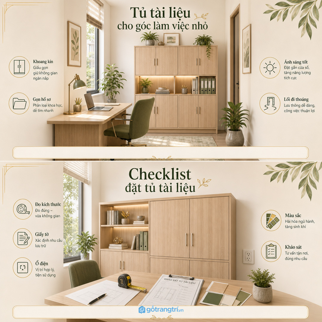 Góc học người làm việc tại nhà cần thấp, an toàn và dễ tự dọn