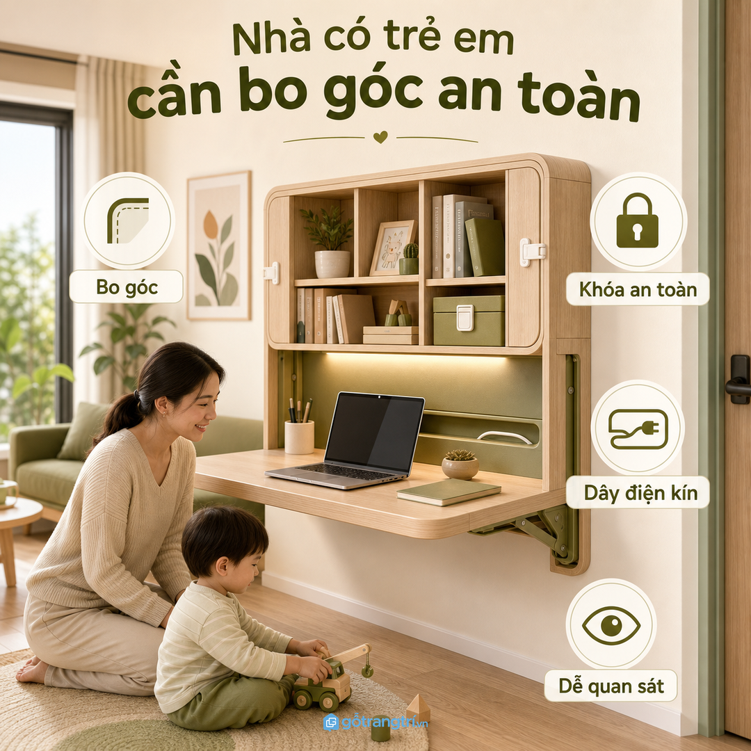 Nhà có trẻ em cần bo góc an toàn