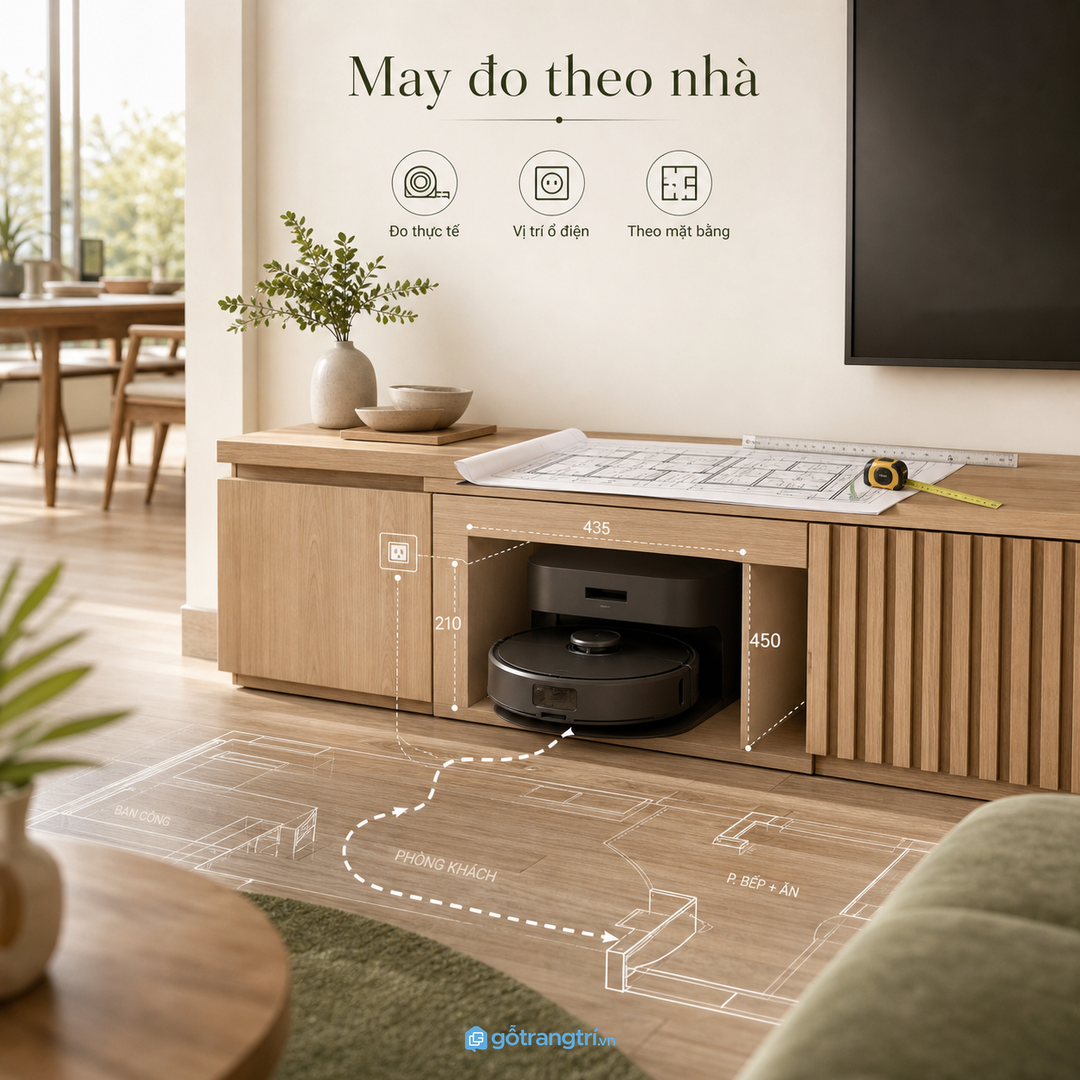 Thiết kế may đo giúp hộc robot gọn với mặt bằng thật