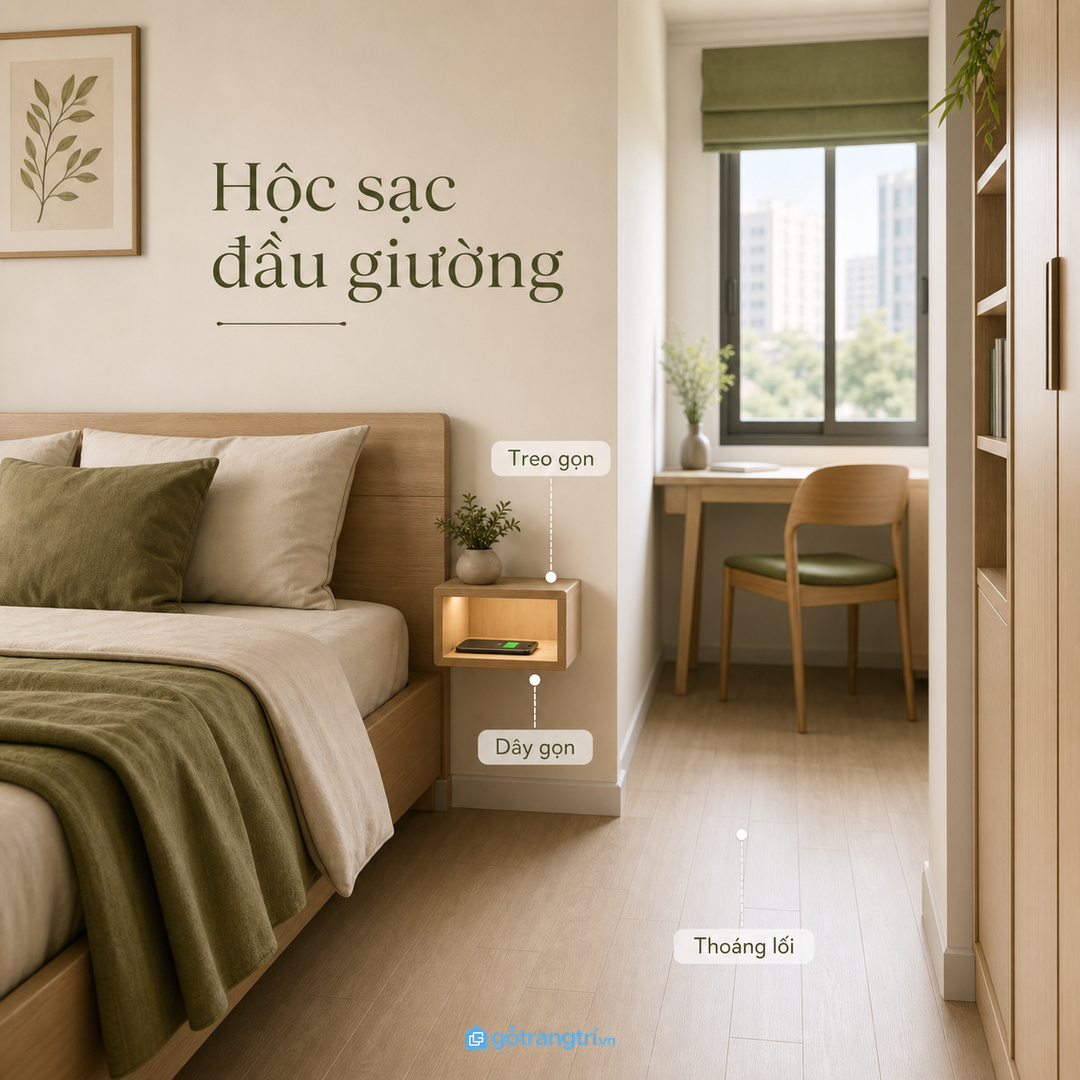 Nhà thuê hoặc căn hộ nhỏ hợp hộc treo tường gọn nhẹ