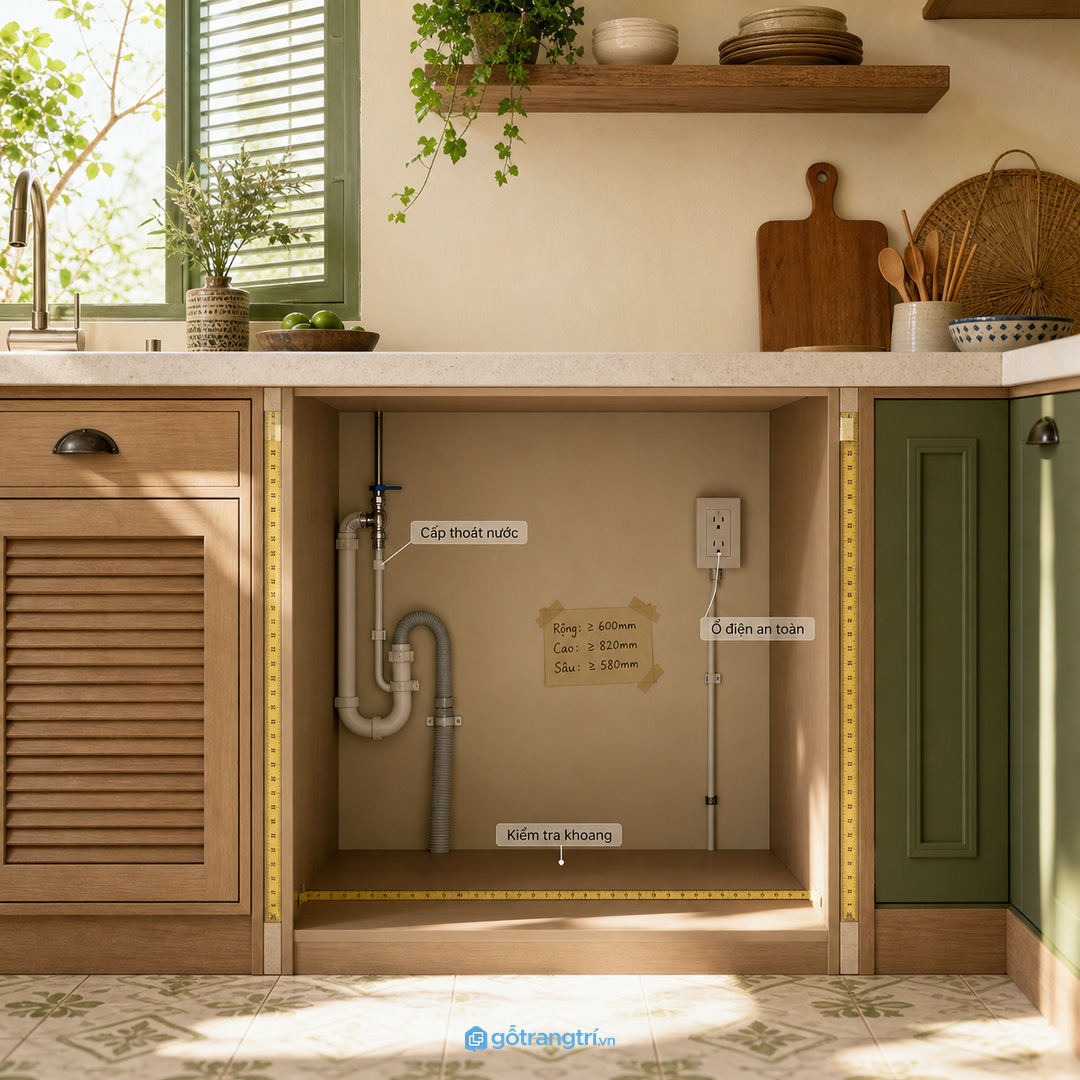 Tủ bếp may đo nên chốt thiết bị trước khi sản xuất