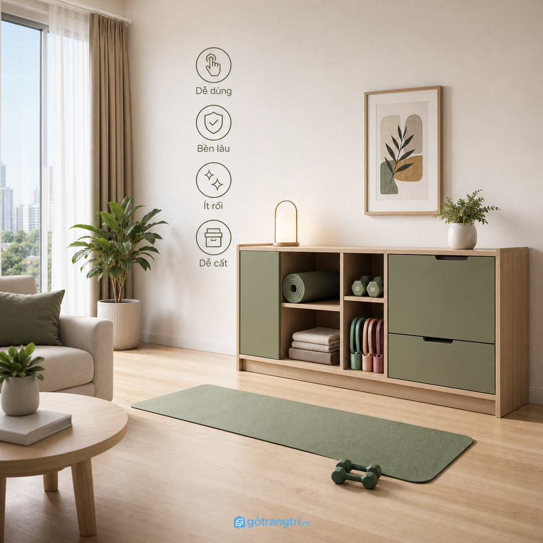 Căn hộ cho thuê cần tủ gọn, bền và ít rối mắt
