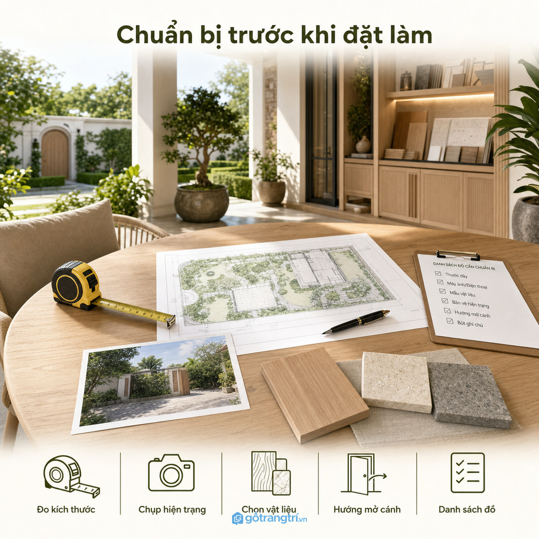 Tủ gần khu BBQ nên tách khoang dụng cụ vườn khỏi đồ ăn uống
