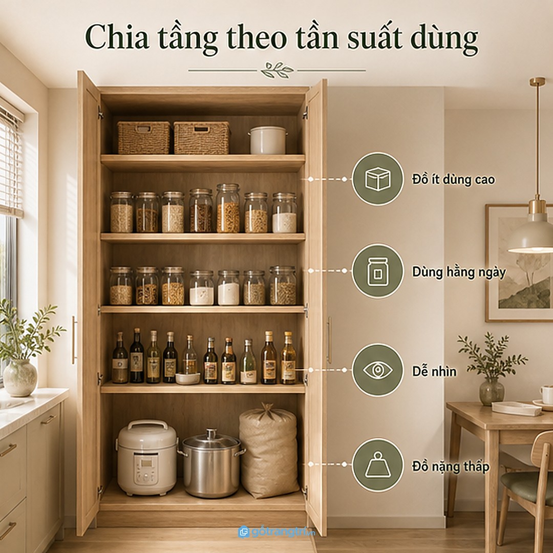 Căn hộ cho thuê nên chọn tủ gia vị bền, kín và dễ bảo trì