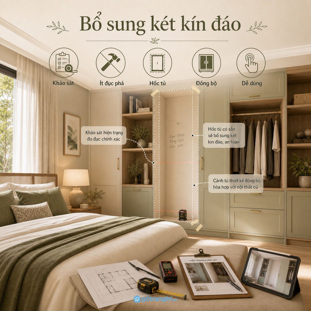 Biệt thự đã hoàn thiện muốn bổ sung két kín đáo