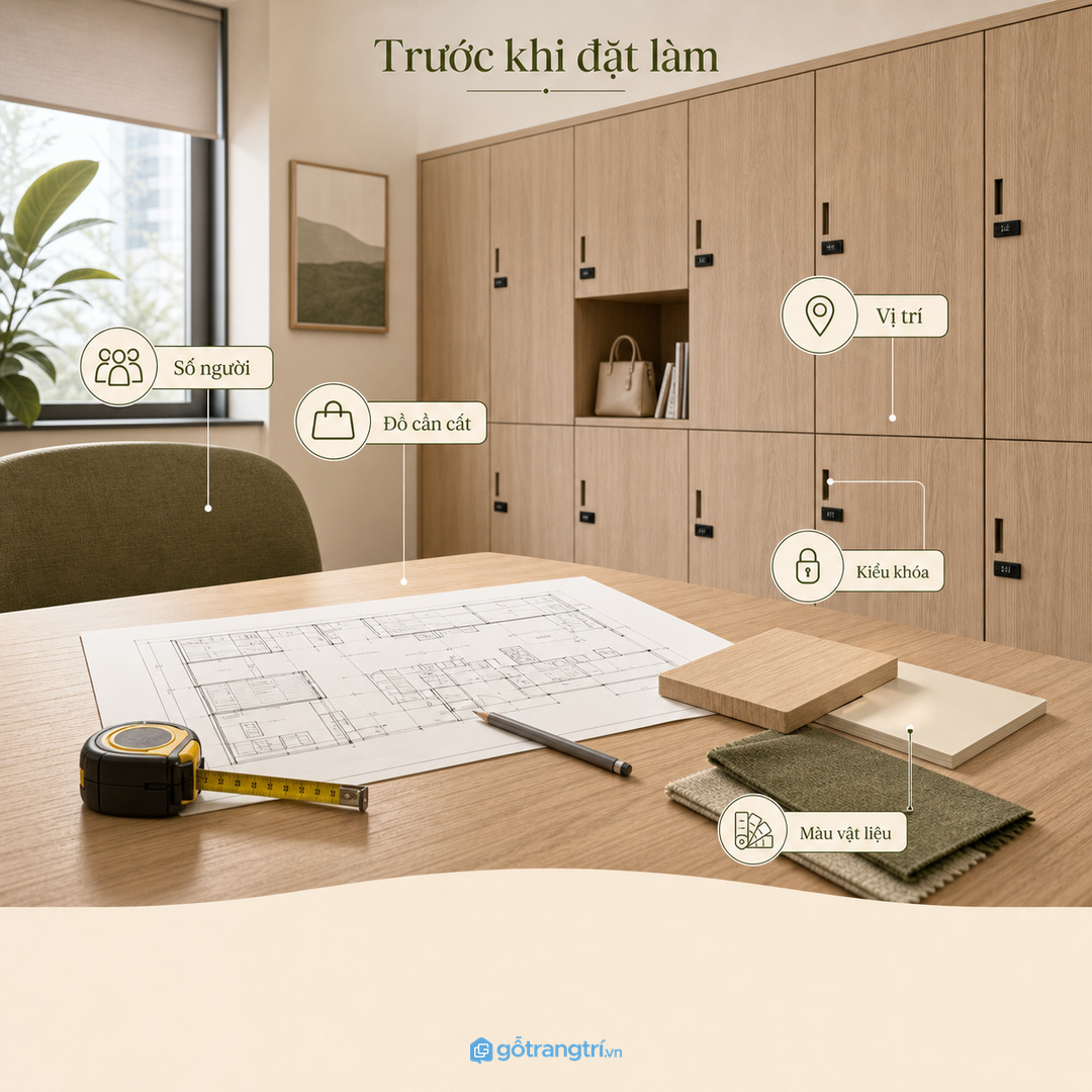 Checklist trước khi đặt làm tủ locker cá nhân cho văn phòng nhỏ