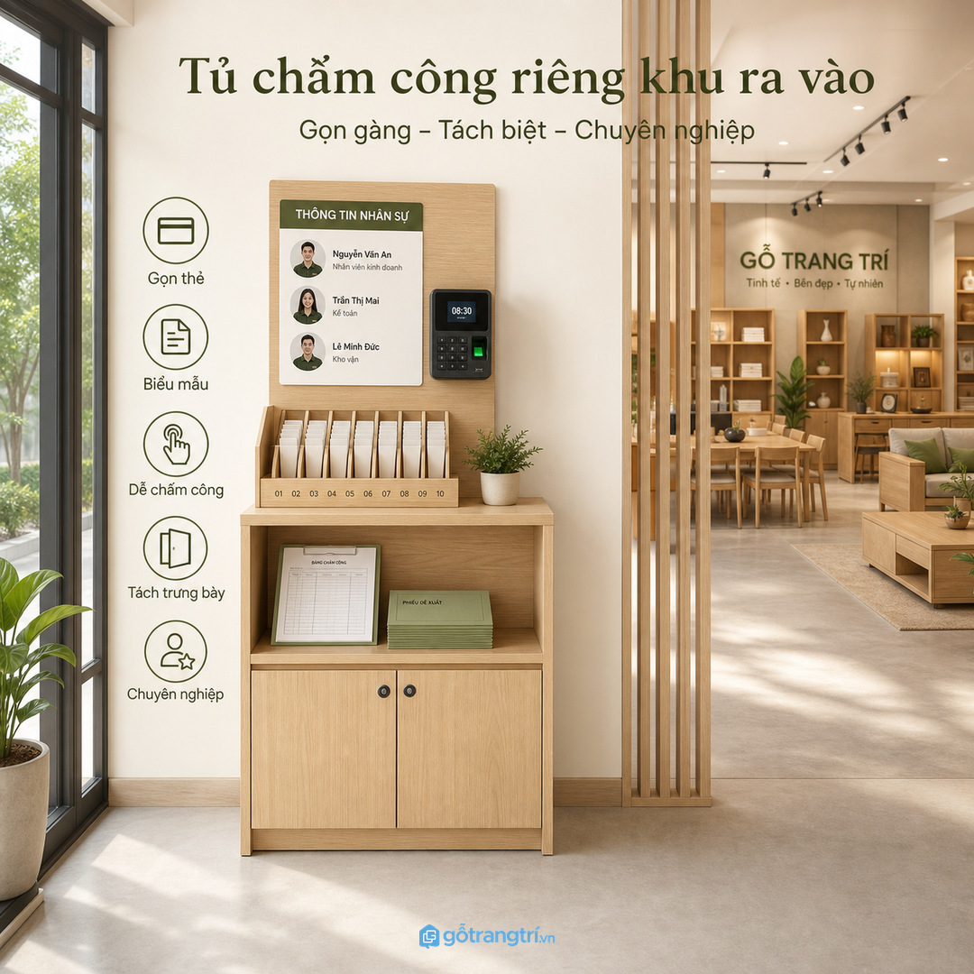 Showroom hoặc văn phòng kinh doanh cần tủ riêng khu ra vào