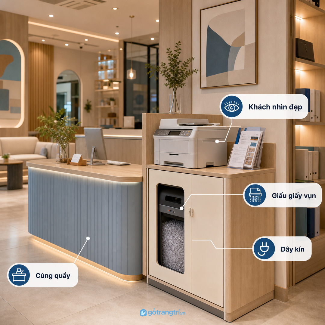 Showroom tư vấn cần khu in ấn sạch mắt khi khách nhìn thấy