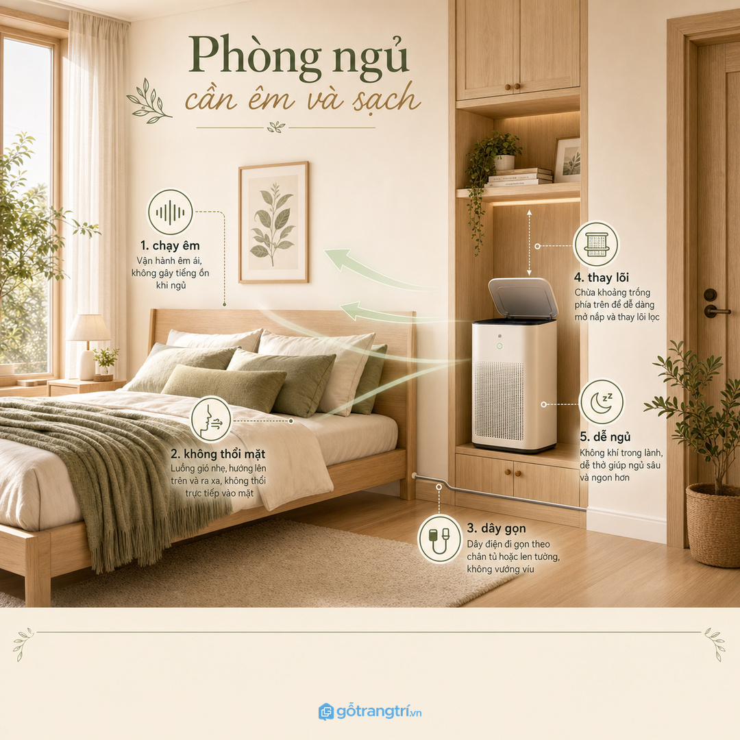 Nhà phố hẹp nên gom máy, ổ cắm và đồ nhỏ về một hệ tủ thấp