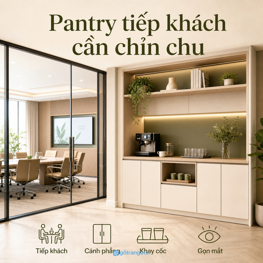 Showroom và phòng họp cần khu tiếp khách chỉn chu