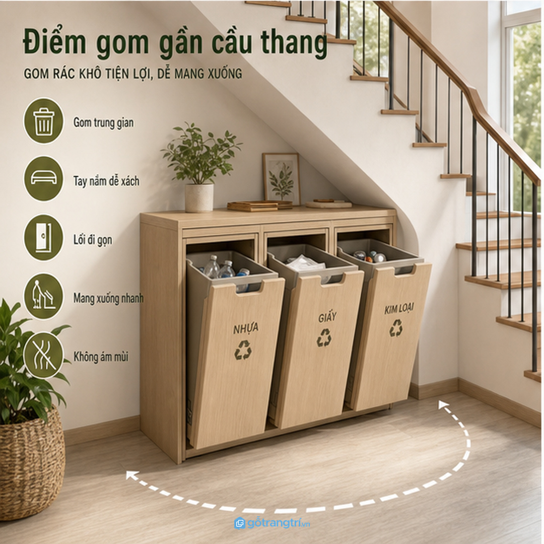 Nhà phố nhiều tầng cần điểm gom trung gian dễ mang xuống