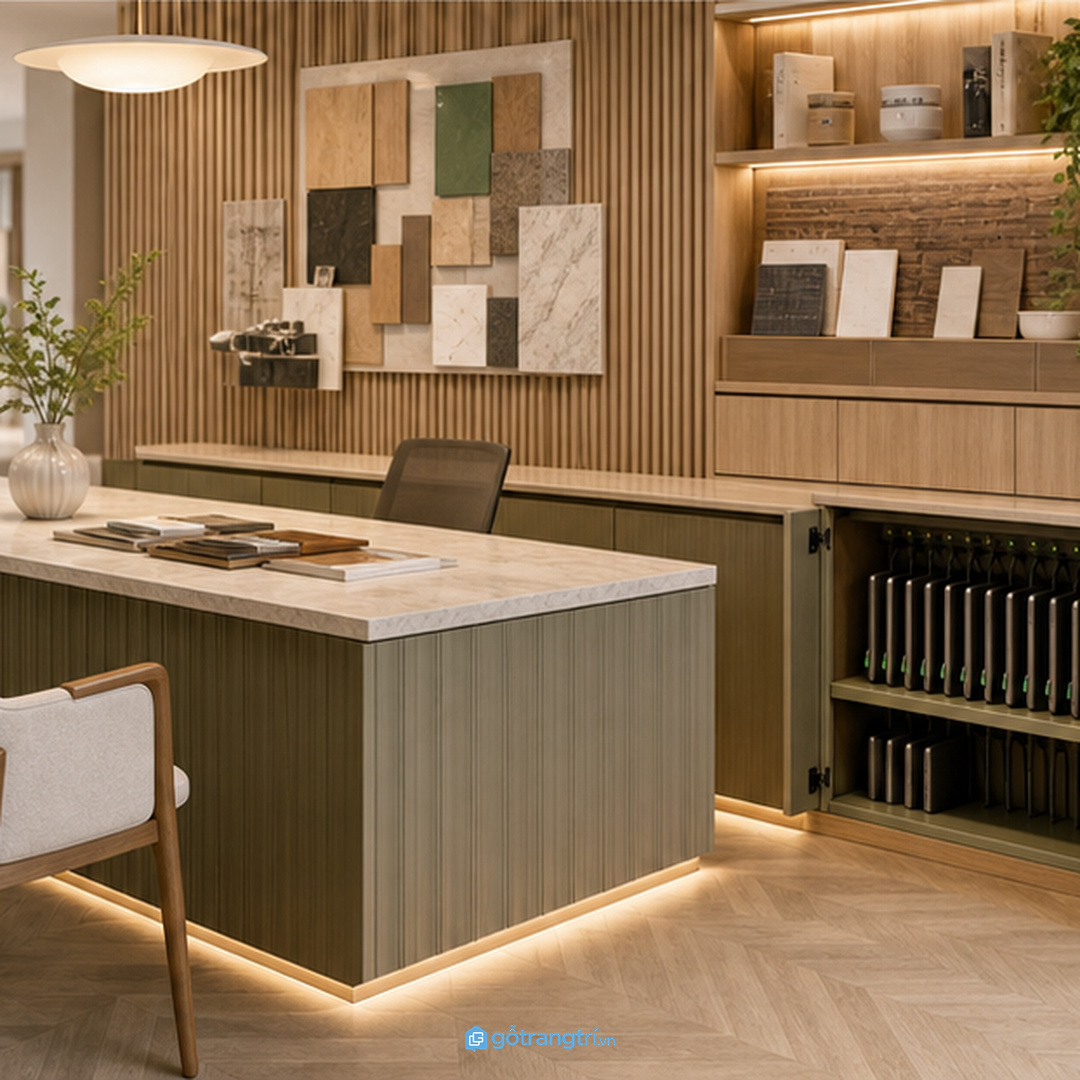 Showroom tư vấn cần giấu thiết bị mà vẫn tiếp khách đẹp