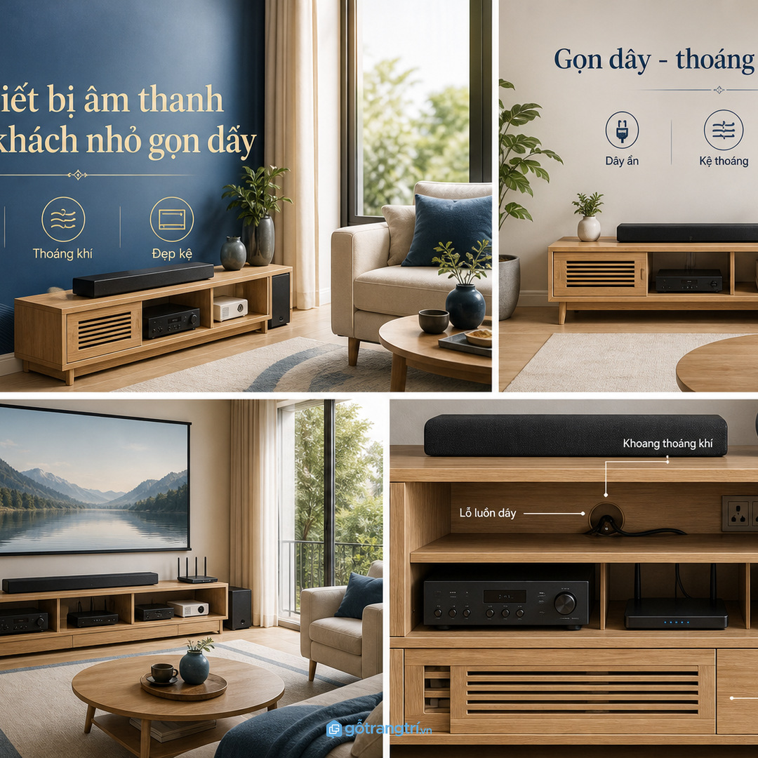 Nhà có trẻ nhỏ cần giấu dây và hạn chế thiết bị trong tầm kéo