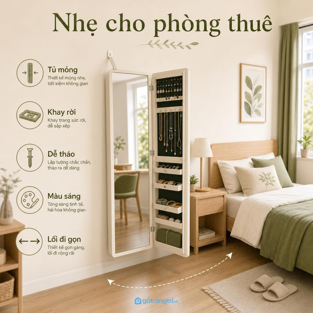 Phòng nhỏ đi thuê cần giải pháp nhẹ và có thể tháo chuyển