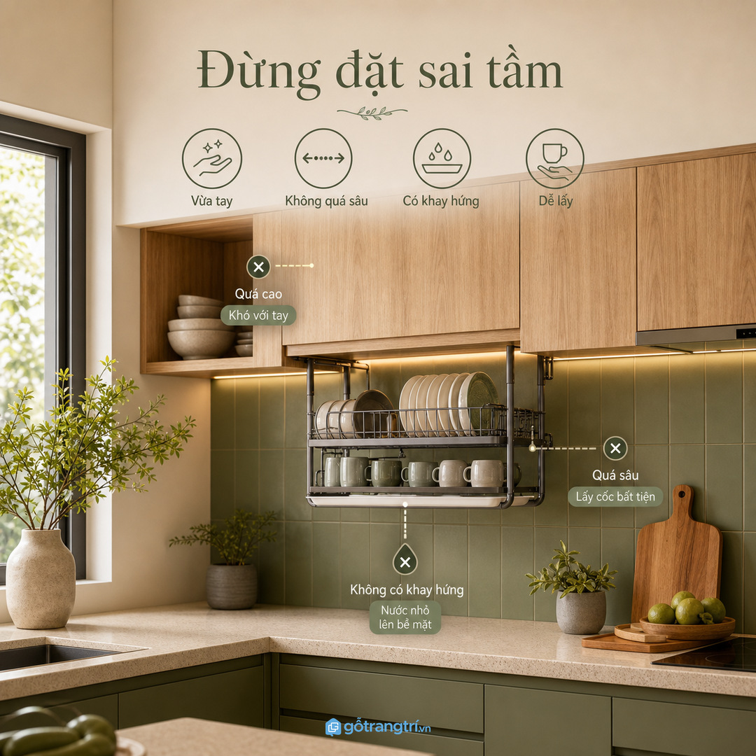 Tủ bếp cũ cần khảo sát kỹ trước khi cải tạo khoang khay úp cốc