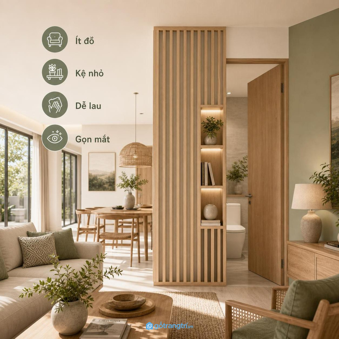 Gia đình muốn thêm kệ trang trí nhưng sợ rối
