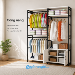 Ba thanh treo kết hợp nhiều tầng lưu trữ