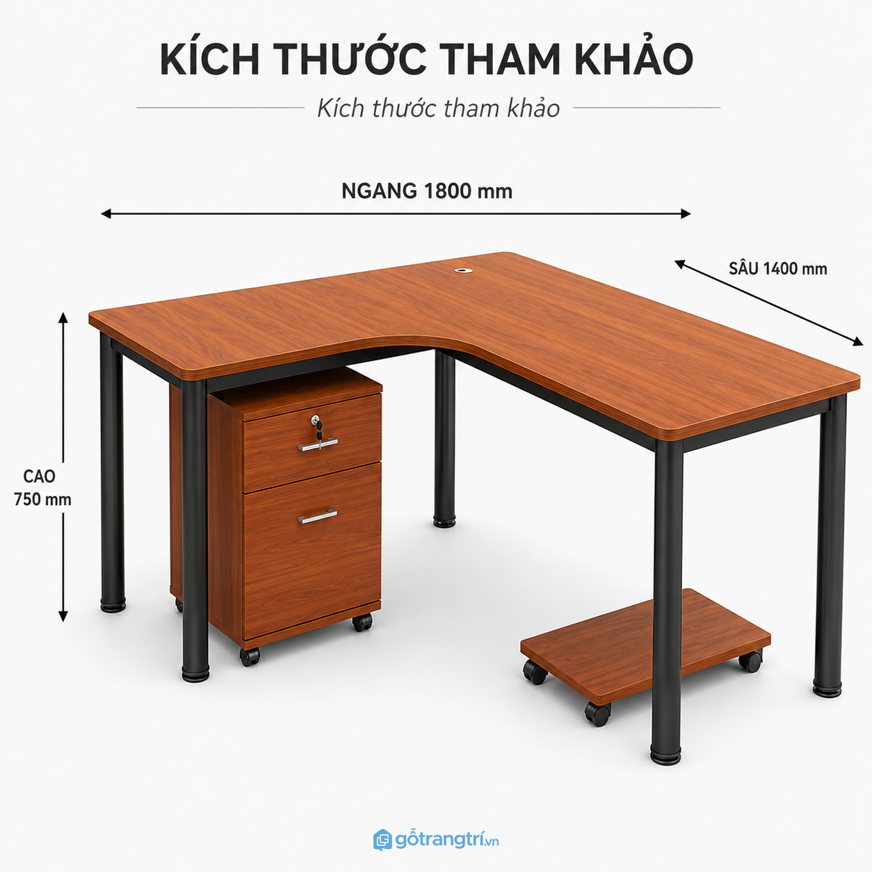 Bàn làm việc chữ L 1m8 chân sắt, mặt bàn rộng Bàn làm việc chữ L 1m8 chân sắt, mặt bàn rộng