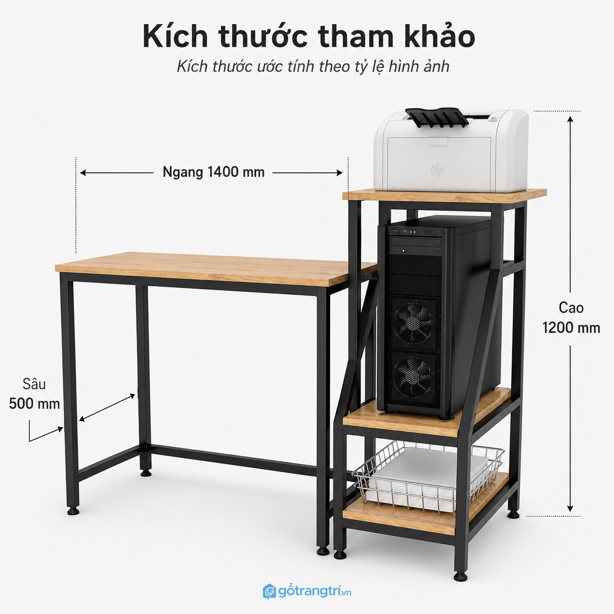 Bàn làm việc chữ L có kệ đa năng tối ưu không gian làm việc và lưu trữ Bàn làm việc chữ L có kệ đa năng tối ưu không gian làm việc và lưu trữ