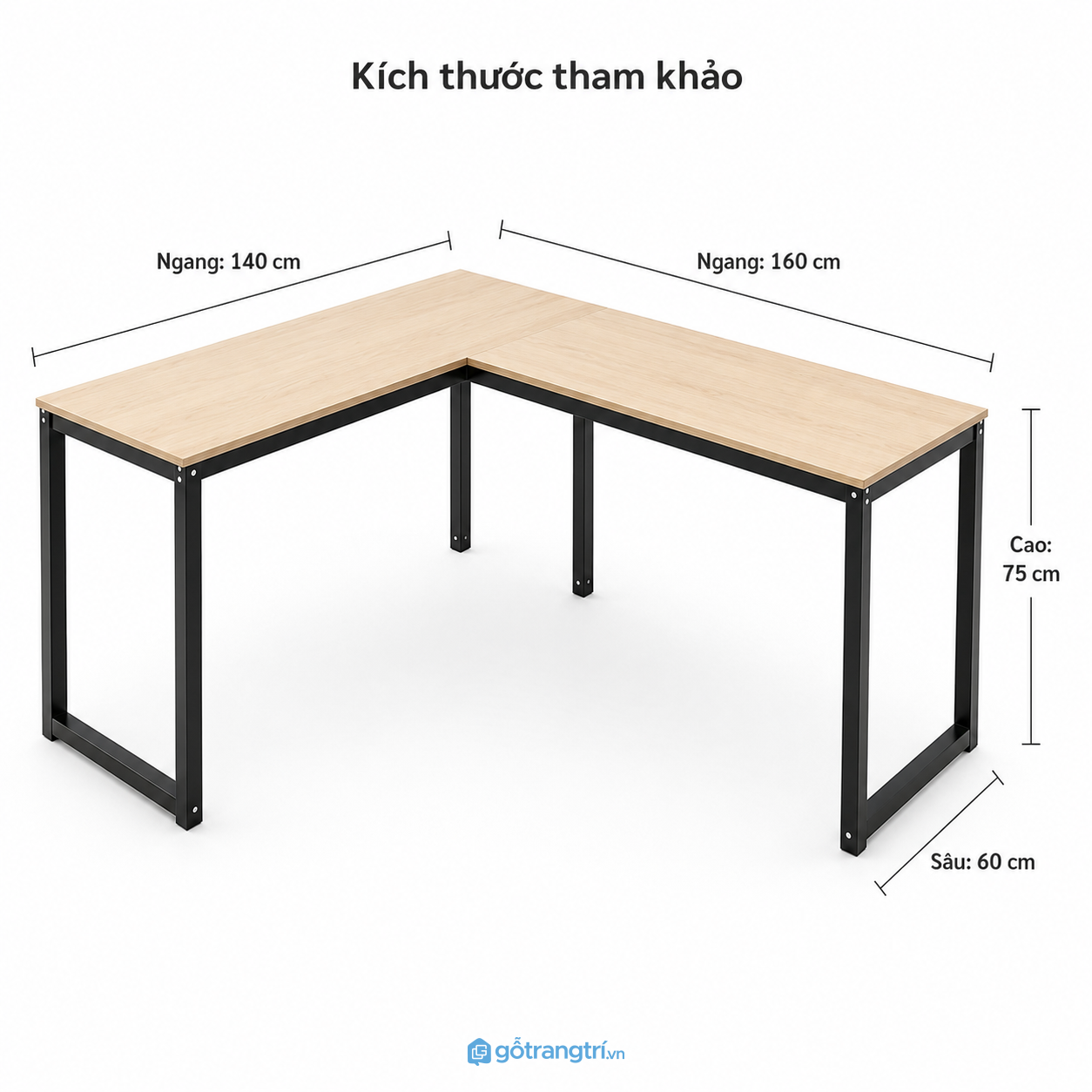 Bàn làm việc chữ L khung sắt mặt gỗ tối ưu không gian làm việc Bàn làm việc chữ L khung sắt mặt gỗ tối ưu không gian làm việc