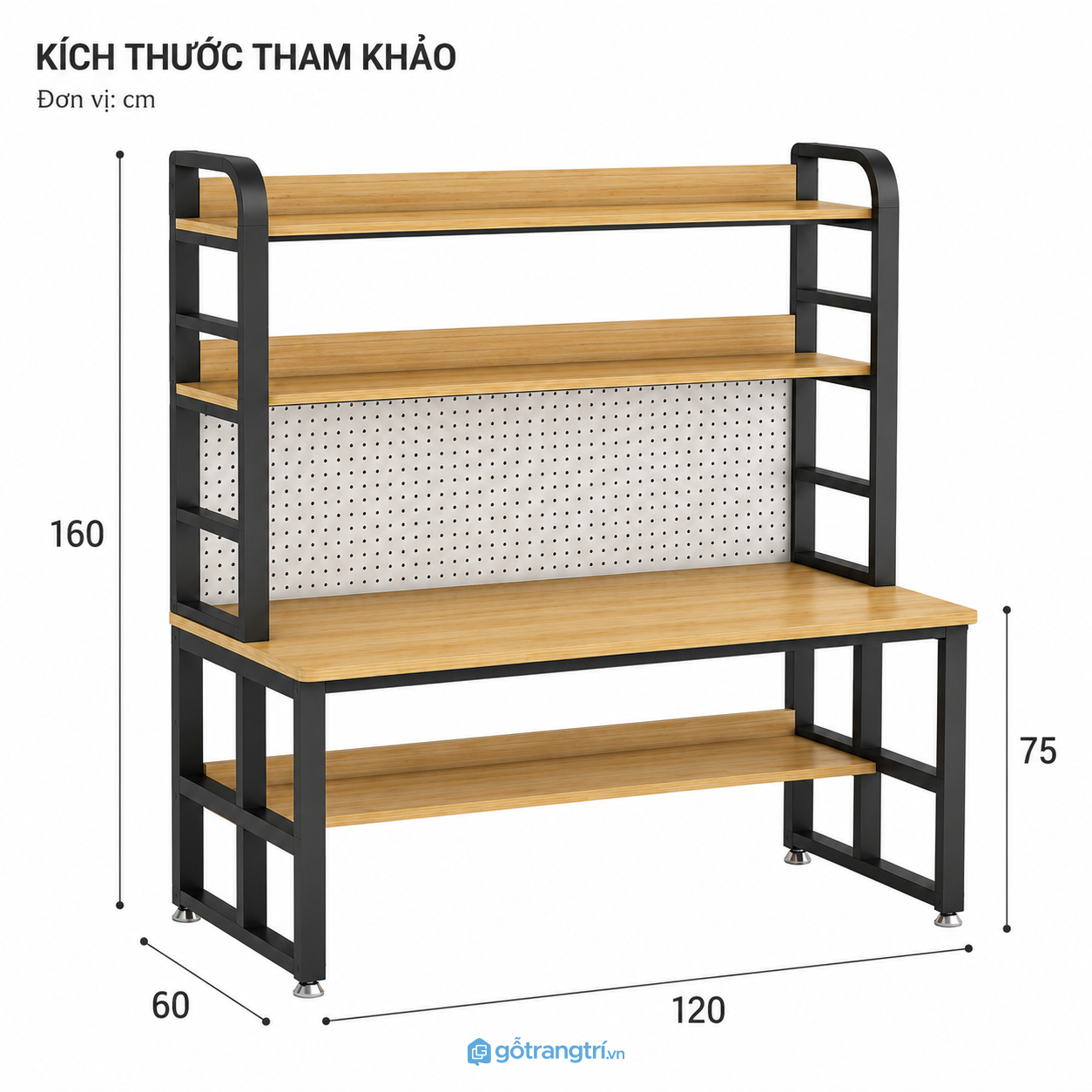 Bàn làm việc có kệ lưu trữ đa năng giúp tối ưu góc học tập và làm việc