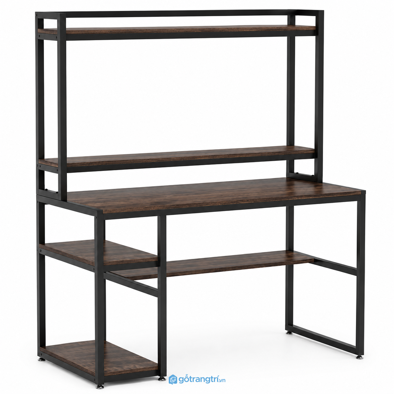 Bàn làm việc kèm kệ phong cách công nghiệp hiện đại GHS-4030 Bàn làm việc kèm kệ phong cách công nghiệp hiện đại GHS-4030