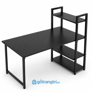 Bàn làm việc kèm kệ sách 140cm khung sắt hiện đại GHS-4046 - hình ảnh thực tế 1